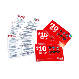 Offset Printing Prepaid Scratch Code Recharge Cards Calling Card