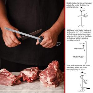 Nuoten High Quality Carbon <strong>Steel</strong> Classic <strong>Steel</strong> 10 Inch <strong>Knife</strong> <strong>Sharpening</strong> Rod Professional Honing <strong>Steel</strong> <strong>for</strong> Master Chef - Product Image 4