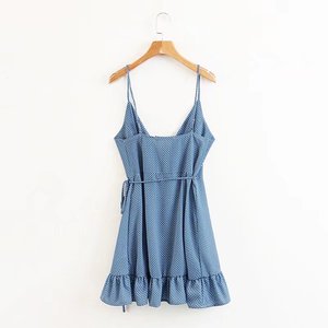 Las mujeres estilo salvaje pequeña ola adoraba corto vestido de la correa - Product Image 2