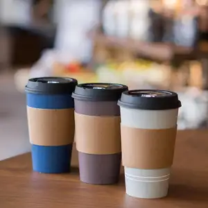 Party Disposable Paper Cups for Coffee with Lid