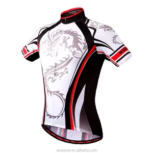 WOSAWE Wholesale Custom Cycling Wear Sublimation Cycling Jersey Wear Bike Shirts Bicycle Top Quick-dry 100% Polyester Sportswear