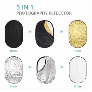 Focus 5-in-1 ovale 150x20 cm/60 "x 79" professionale pieghevole Multi-disco riflettore di luce per fotografia foto Studio - Product Image 5