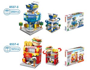 Lele Brother Mini City Street View edificio ladrillo arquitectura modelo bloques de construcción 1439 piezas juguete educativo para 5-7 años - Product Image 3