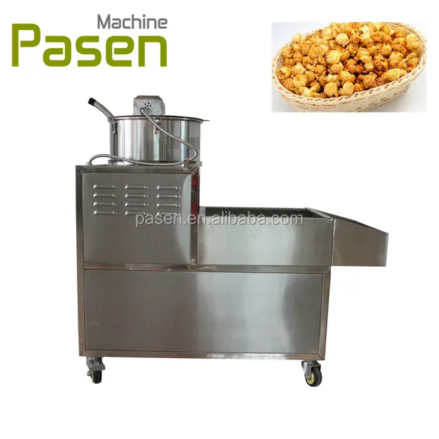 Machine à popcorn sphérique automatique au caramel, machine à popcorn industrielle, machine à popcorn commerciale pour vente