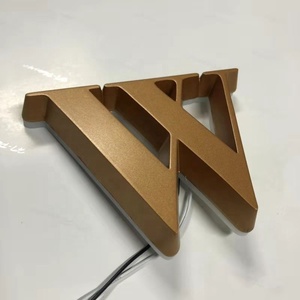 Lettere in Acrilico <span class=keywords><strong>con</strong></span> Illuminazione LED Dorata ad Alta Luminosità, Spessore 25mm, Insegna Alfabetica <span class=keywords><strong>con</strong></span> Luce LED - Product Image 2
