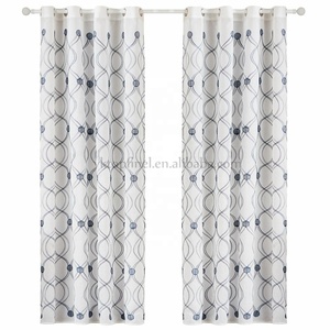 Rideaux en tulle blancs brodés à <span class=keywords><strong>motif</strong></span> ondulé Topfinel, rideaux en tulle pour salon, chambre à coucher, tulle pour porte de cuisine - Product Image 6