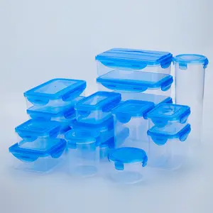 Clip Lock Food Container 2 Compartment Microwave 800ml Airtight Plastic Food Storage Container Box