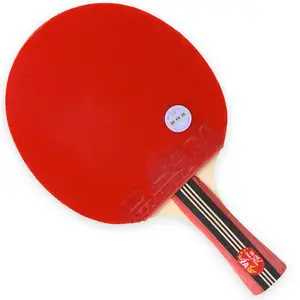 Đôi Cá 4A 7 hai lớp tinh khiết gỗ với ittf ping pong cao su table tennis racket doublefish vợt