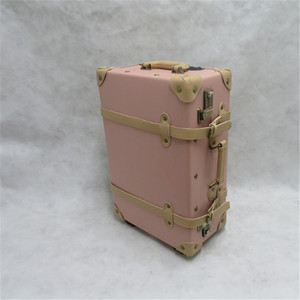 La migliore Vendita delle Donne Retro Rosa Tronco di Rotolamento Dei Bagagli Valigia - Product Image 1