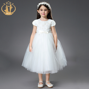 結婚式のための軽快な卸売素敵なレースフラワーガールドレス2020年女の子のための最初のベビードレスの女の子子供服 - Product Image 3