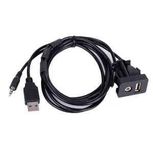 Mobil Dash Pemasangan USB/Aux Aksesori Extension Cable untuk Toyota