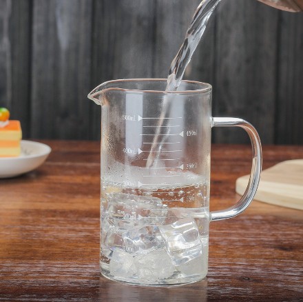 heat resistant glass mug measurement jug/measuring glass mug