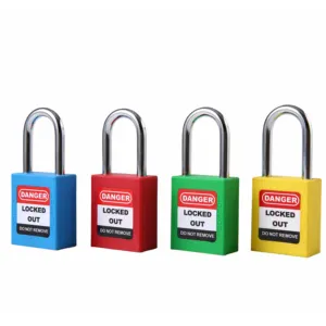 New design safety ABS padlock loto locks locker stainless steel  padlock with key differ