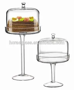 Aristo glass cake bell jar, pedestal cake dome glass