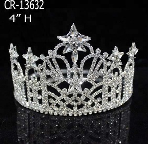 Star Tiara Flower Strass Festzug Krone - Product Image 1