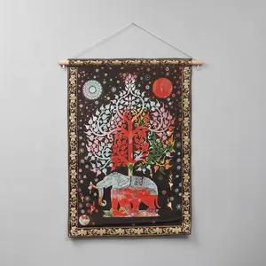 Custom Size Tapestry Printed Wall Hanging India Elephant Psychedelic Tapestry custom size tapestry