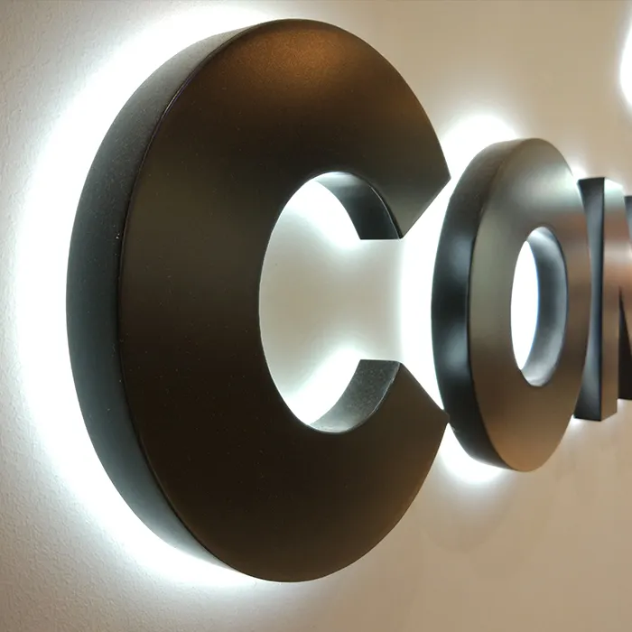 Черная Водонепроницаемая уличная буквенная вывеска с 3D подсветкой из нержавеющей стали для самостоятельной сборки, светодиодная подсветка, буквенная вывеска