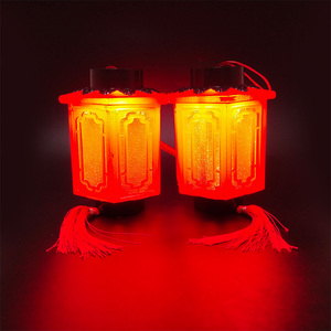 โคมไฟ LED สีแดงขนาดเล็กพลาสติกสำหรับตกแต่งเทศกาลตรุษจีนแบบดั้งเดิม - Product Image 2