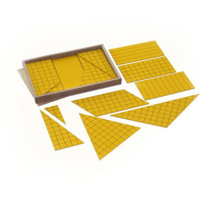 Wooden Montessori Math <strong>Learning</strong> <strong>Mathematics</strong> Teaching Aids Educational Toys for Kids Yellow Triangles for Area - Product Image 1