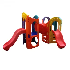 plastic slide and tunnel all in 1 children play house for school playground