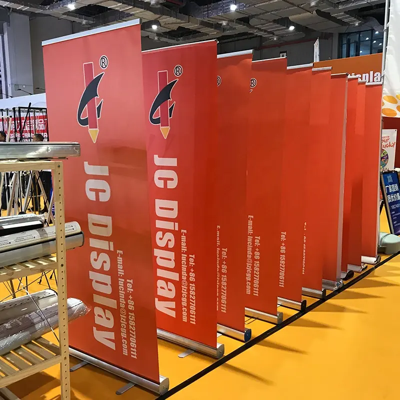 Wholesale Eco Indoor Display Roll Up Banners Stand portable retractable roll up stand display for Advertising and Promotion