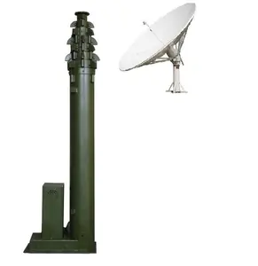 6m to 20m high electro mechanical motorized antenna and camera electric telescopic mast mobile light tower