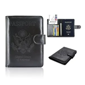 Business Trip Cheap Passport Holder Leather Top Quality Customized Travel Passport Pouch Wallet