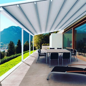 Plegable impermeable toldo retráctil luz LED pérgola para terraza - Product Image 5