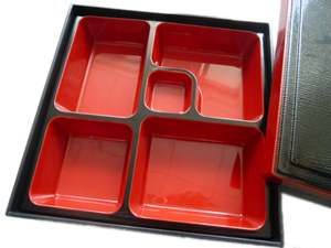 Japanese Traditional Takeaway <strong>Lunch</strong> <strong>Box</strong> Divided Into <strong>Small</strong> Sectional With Various - Product Image 2