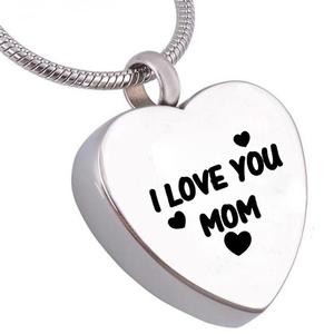 Collana a forma di cuore con ciondolo a forma di urna gioielli con Kit di riempimento-ti amo <span class=keywords><strong>mamma</strong></span> - Product Image 1