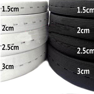 Commercio all'ingrosso della fabbrica di asola biancheria intima elastico fascia elastica produttori di nastro foro pulsante fascia elastica - Product Image 6