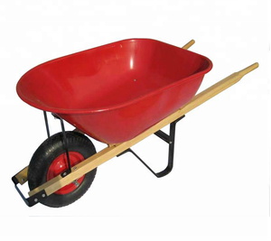 Carretilla de Construcción con Mango de Madera, Fabricada en China, Modelo WH7600, con Rueda Neumática para Uso en Jardinería - Product Image 1