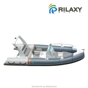 Rilaxy 공장 직접 5.2m 17ft 듀얼 레이어 유리 섬유 선체 엄밀한 풍선 보트 RIB520A