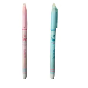 En plastique style Coréen papeterie effaçable 0.35mm point encre gel couleur rose élégant stylet stylo