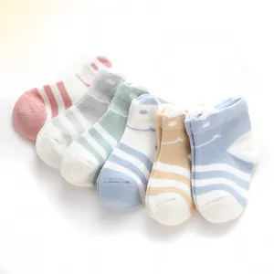 Custom Cartoon cute stripe Sock comfortable Children Baby Ankle Socks for unisex baby