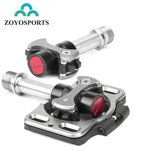 ZOYOSPORTS Titanium Alloy Axle Road Bicycle Pedals Ultra-light Self Locking Pedal Road Bike Auto Lock For SpeedPlay Pedal