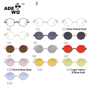 ADE WU STY128U Vintage rond polarisé rétro rond métal cadre lunettes <span class=keywords><strong>de</strong></span> soleil mode Vintage Steampunk lunettes <span class=keywords><strong>de</strong></span> soleil UV400 vente en gros - Product Image 6