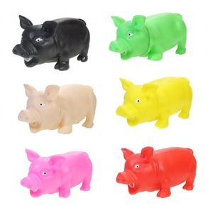 Toptan evcil hayvan tedarikçileri renkli yapmak ses Squeaker kükreyen domuz Pet oyuncaklar vinil köpek oyuncak - Product Image 1