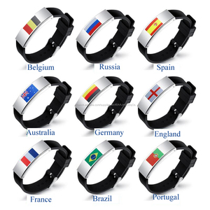 <span class=keywords><strong>2018</strong></span> Nouveau Design La Russie Coupe Du Monde De Silice Gel En Cuir de Football de Football Bracelet Pour Les Fans - Product Image 1
