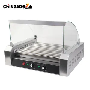 New Commercial Sausage Roller Grill Stainless Steel Hot Dog Bbq Roller Rack Automatic Hot Dog Machine