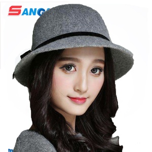 large Velvet super floral <strong>bucket</strong> <strong>hat</strong> for women wholesale <strong>felt</strong> cheap <strong>hats</strong> for fashion style - Product Image 1