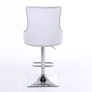 Barato al por mayor de diseño moderno de tela de terciopelo alto bar taburete silla alta - Product Image 5