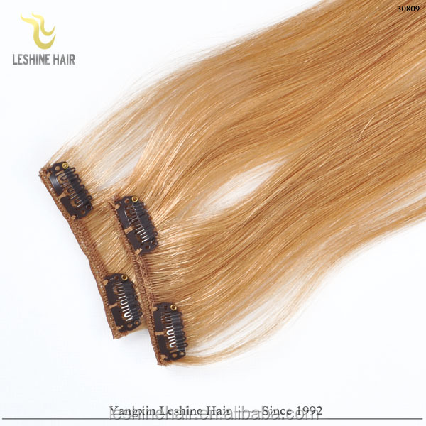 YBY Remy Plein Cuticule Haute Top Qualité rose clip en extension de cheveux