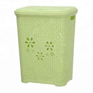 Italian design rattan plastic injection dirty clothes basket coat laundry basket mould