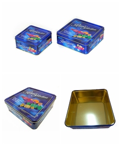 High Quality Chinese Factory Metal Tin Candy Box Tin Box For Promotion Square Tin Box With Packing