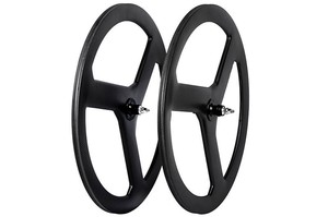 Tres radios de la rueda de la <span class=keywords><strong>bici</strong></span>, ligero de fibra de carbono tri habló ruedas de 750 g - Product Image 1