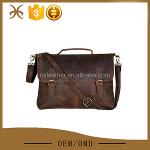 Maletín <span class=keywords><strong>de</strong></span> Cuero Vintage para Hombre, Bolso <span class=keywords><strong>de</strong></span> Mensajero <span class=keywords><strong>de</strong></span> Cuero Crazy Horse, Maletín para Portátil - Product Image 5