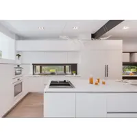 NICOCABINET Beyaz Parlak Cila Modern Basit Tasarım Mutfak Dolabı Modüler mutfak mobilyası