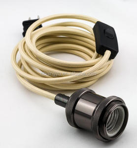 Vintage Đen vít Đèn dây với chúng tôi cắm dây ánh sáng mặt dây <span class=keywords><strong>Kit</strong></span> - Product Image 1