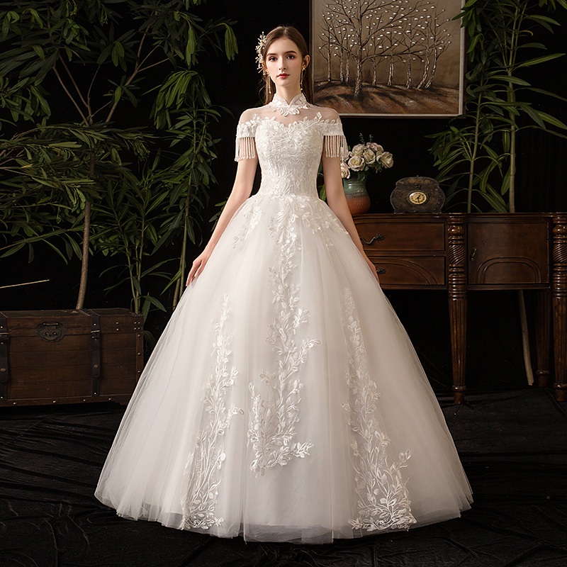open lace back dress Champagne Ruffled Tiered Bow-Tie Vintage Princess Dress Long Puffed Sleeve Quinceanera Dresses 25047 Champagne / US6 main image 0